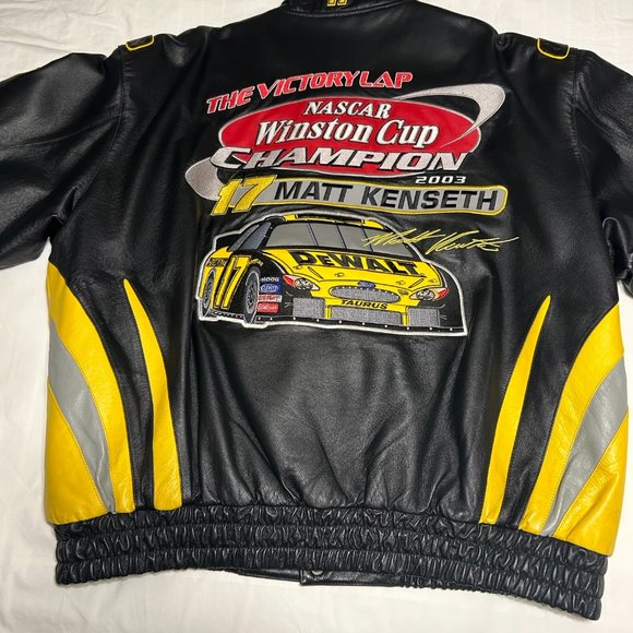 NASCAR Winston Cup Champion 2003 DeWalt Matt Kenseth #17 Leather Jacket - Picture 2 of 15